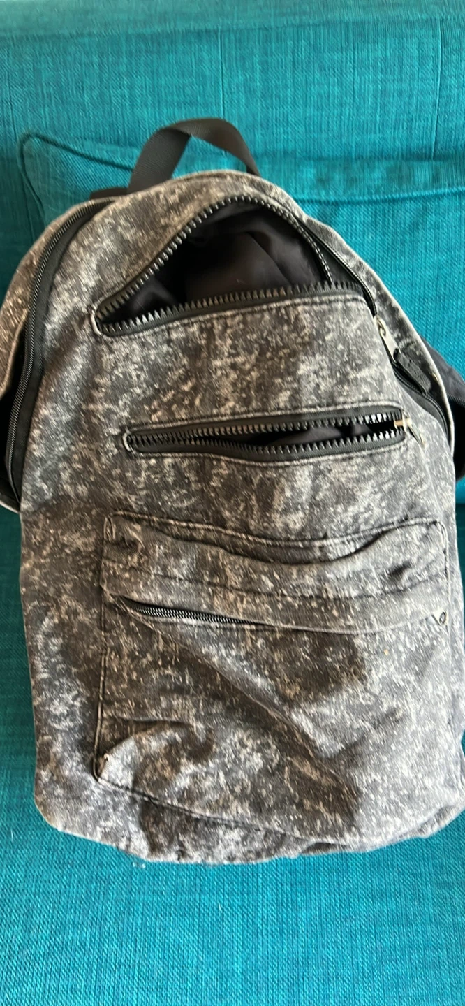Gray Marble Pattern Backpack