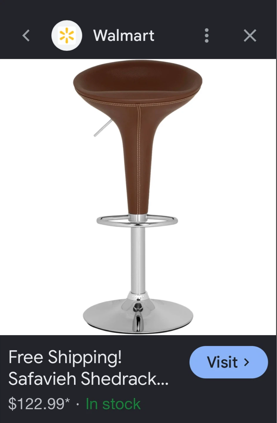 3 pc Adjustable Bar Stool - Brown - photo 5