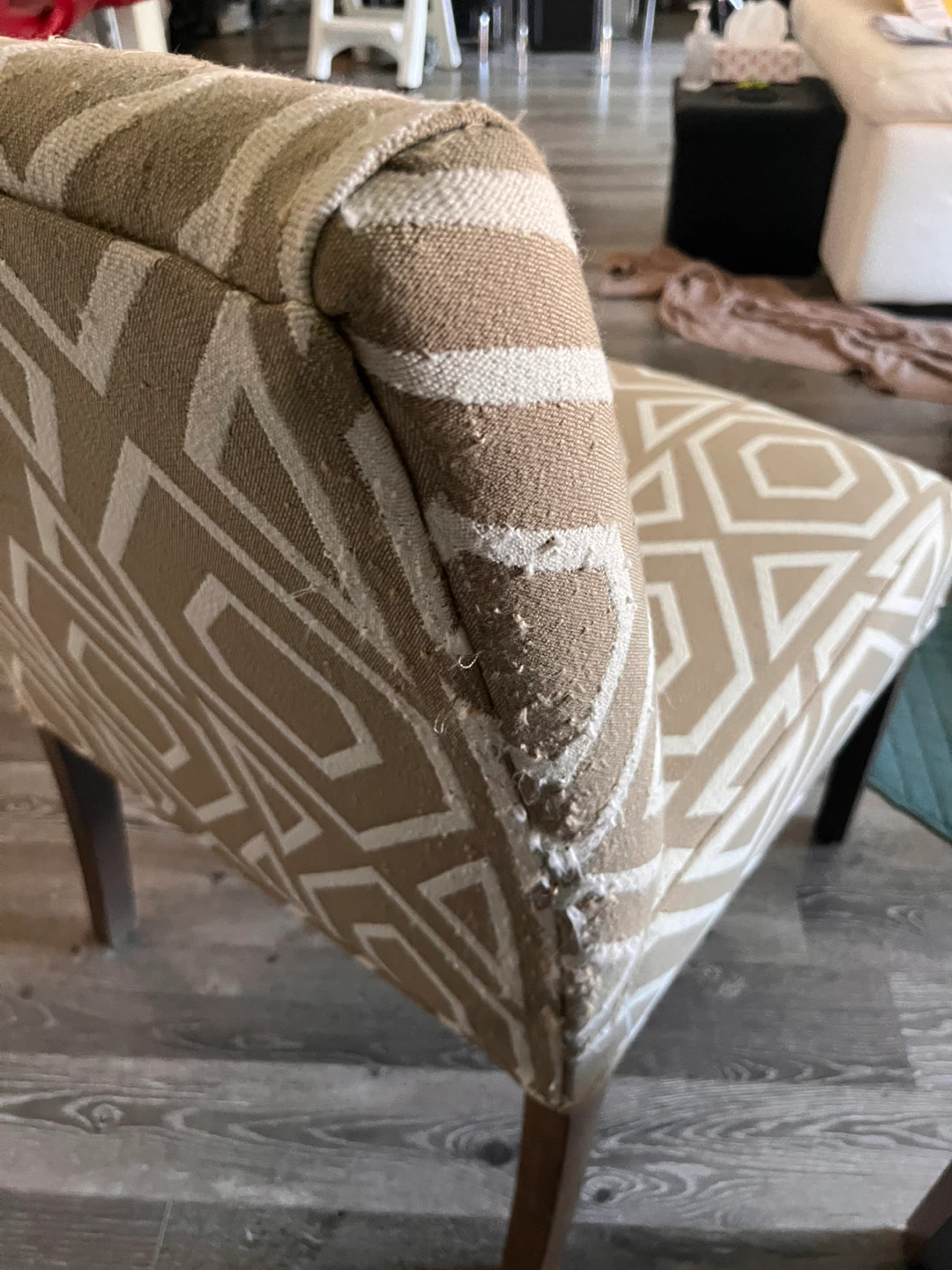 Set of 2 Accent Chairs with Geometric Pattern - photo 4