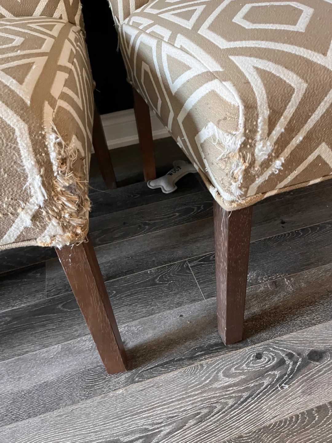 Set of 2 Accent Chairs with Geometric Pattern - photo 2