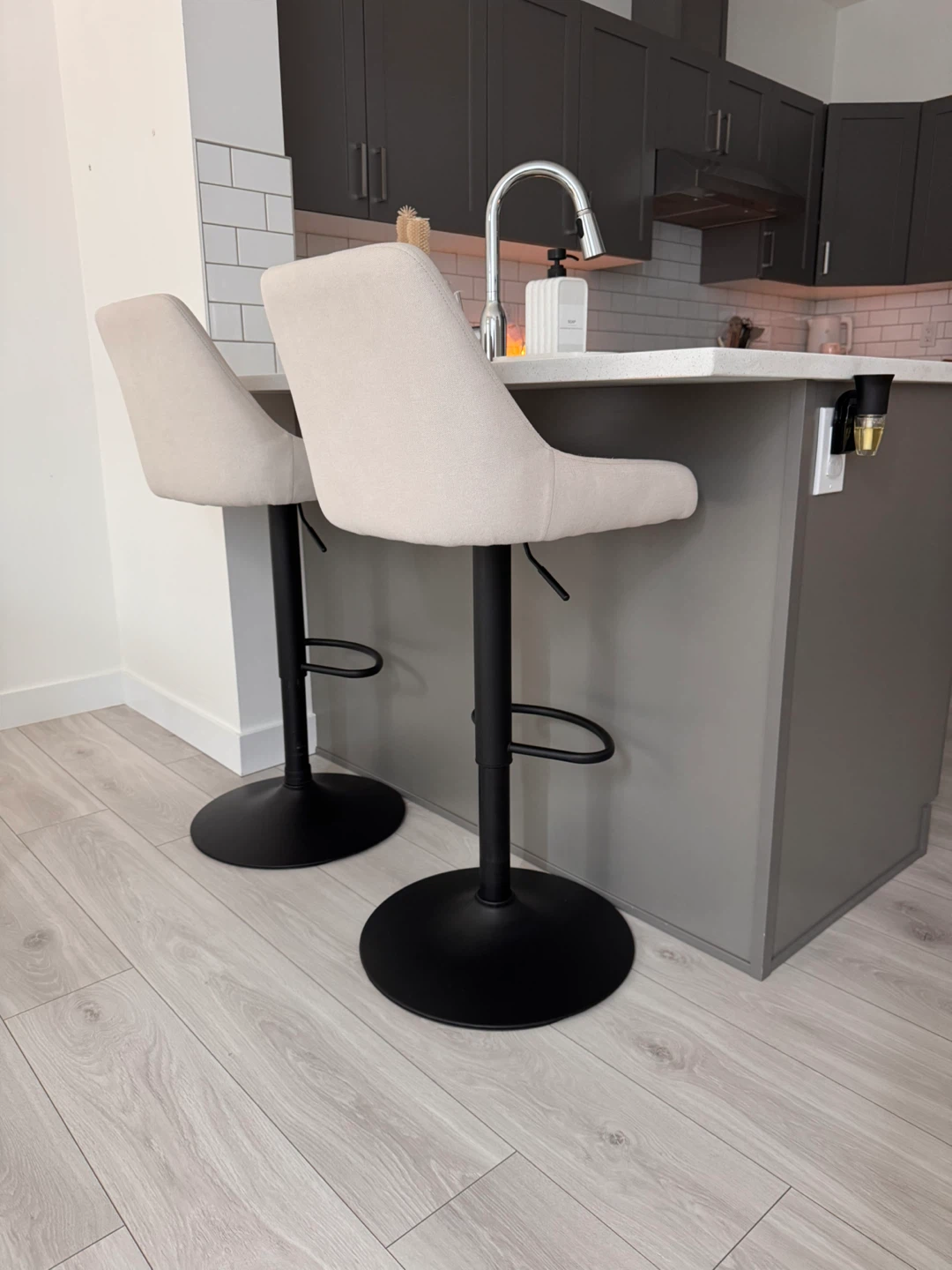 Adjustable Swivel Bar Stools (Set of 2)