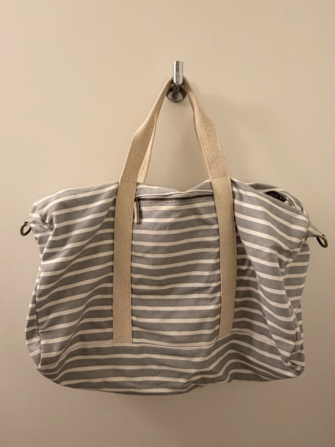 Known Supply Striped Canvas Duffle Bag - missing strap