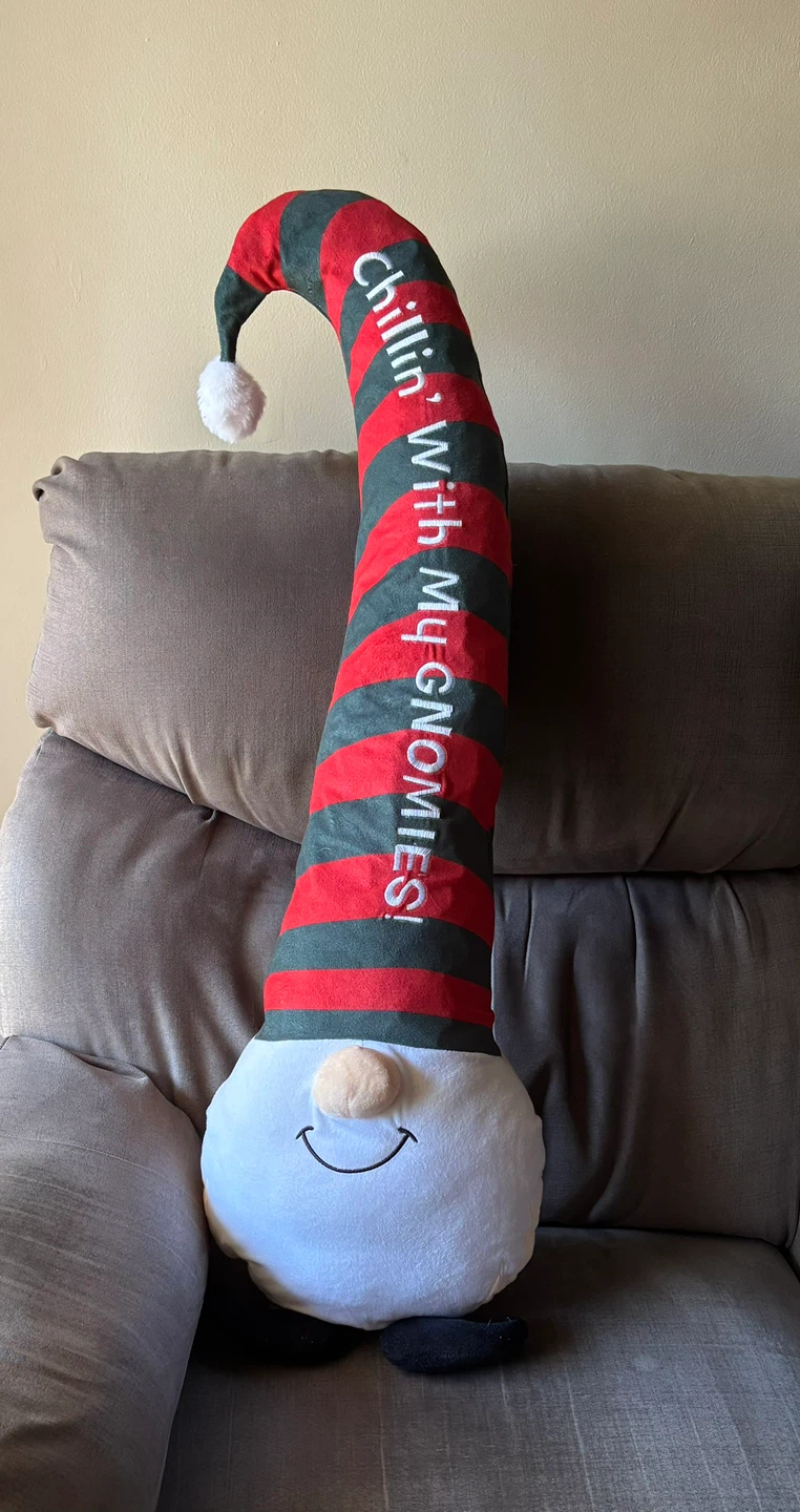 Holiday Gnome Pillow "Chillin' With My GNOMIES!"