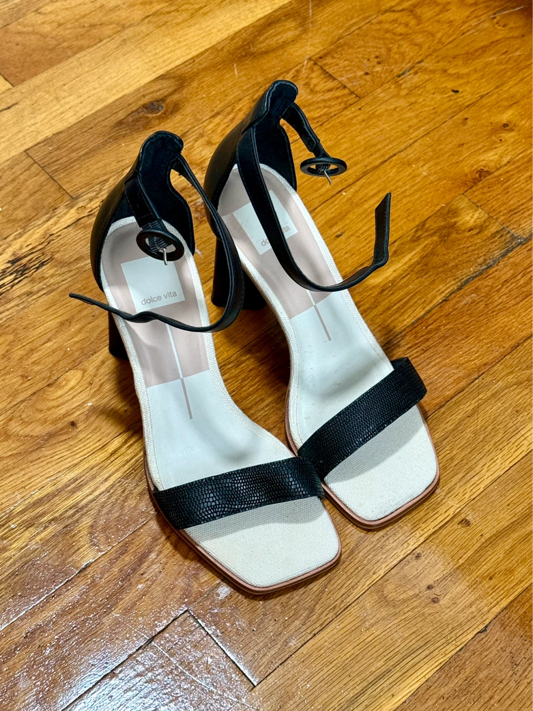 Brand New Dolce Vita Black & White Heeled Sandals
