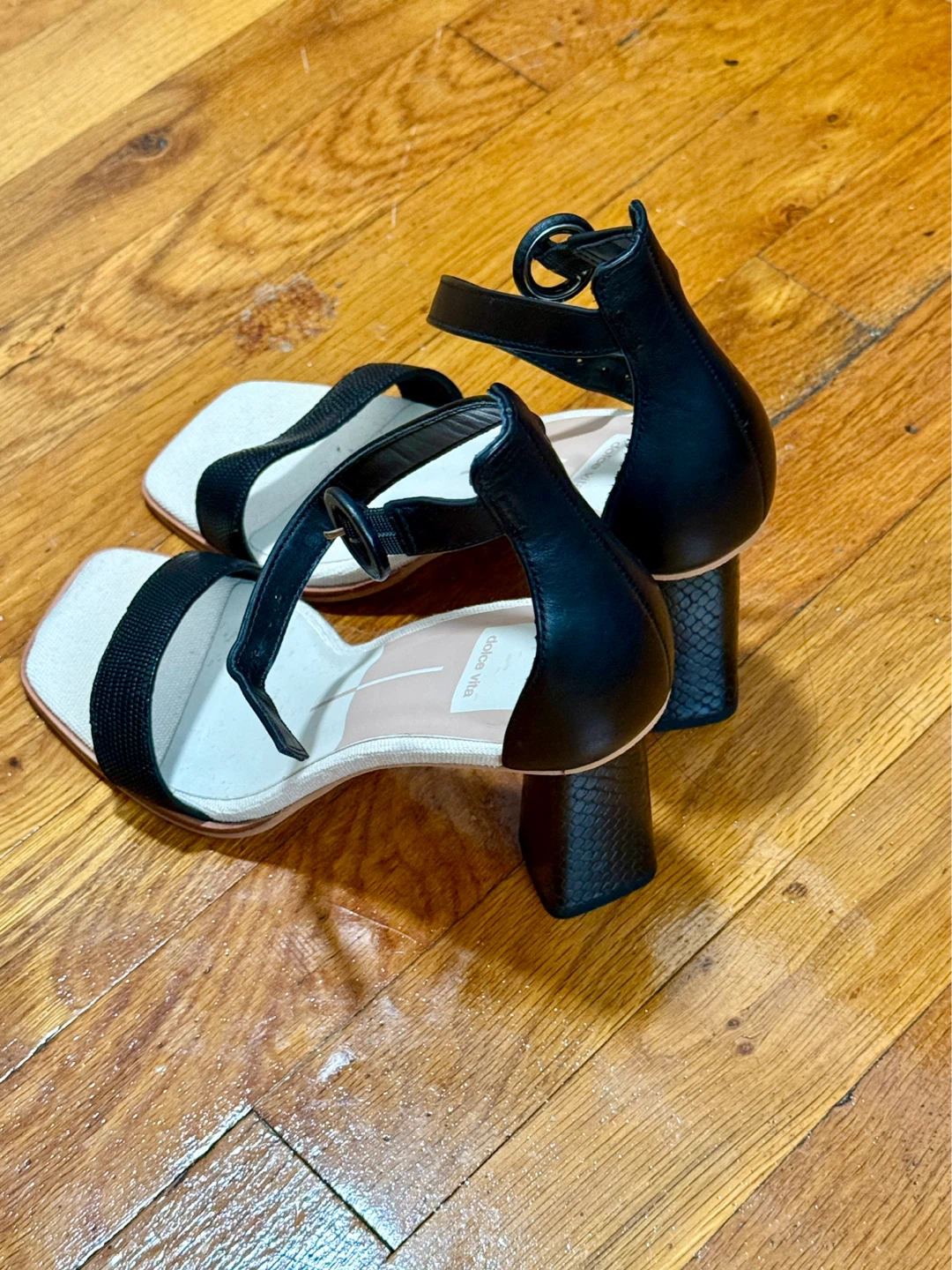 Brand New Dolce Vita Black & White Heeled Sandals - photo 2
