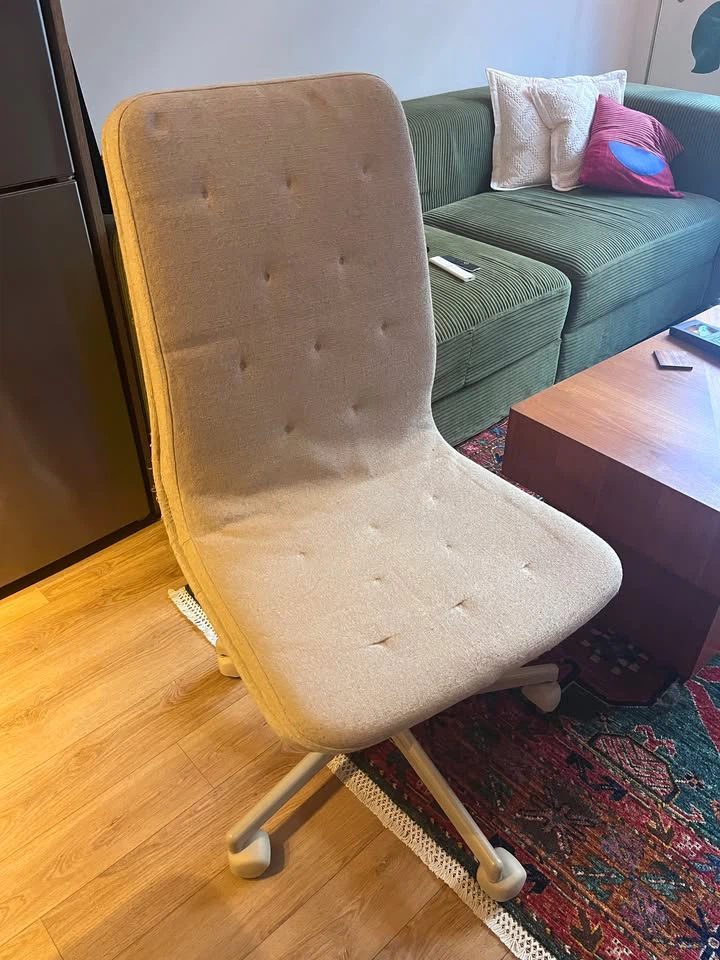 Cream desk chair - washable cover