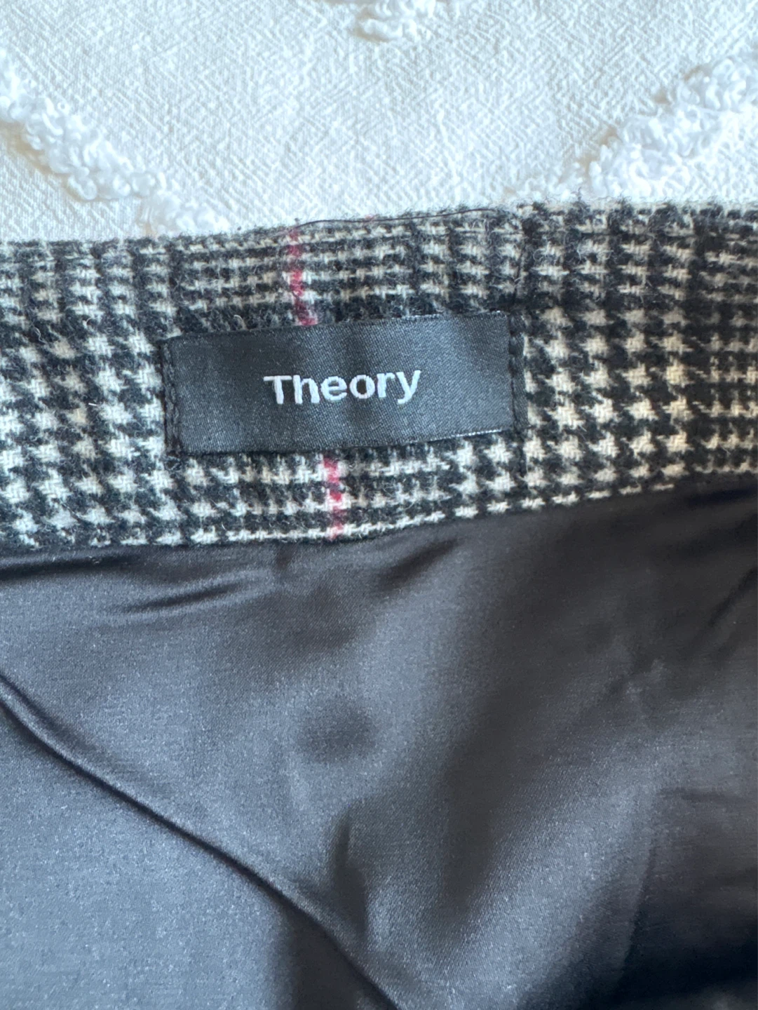 Theory Wool blended Plaid Skirt - Size Medium - photo 3