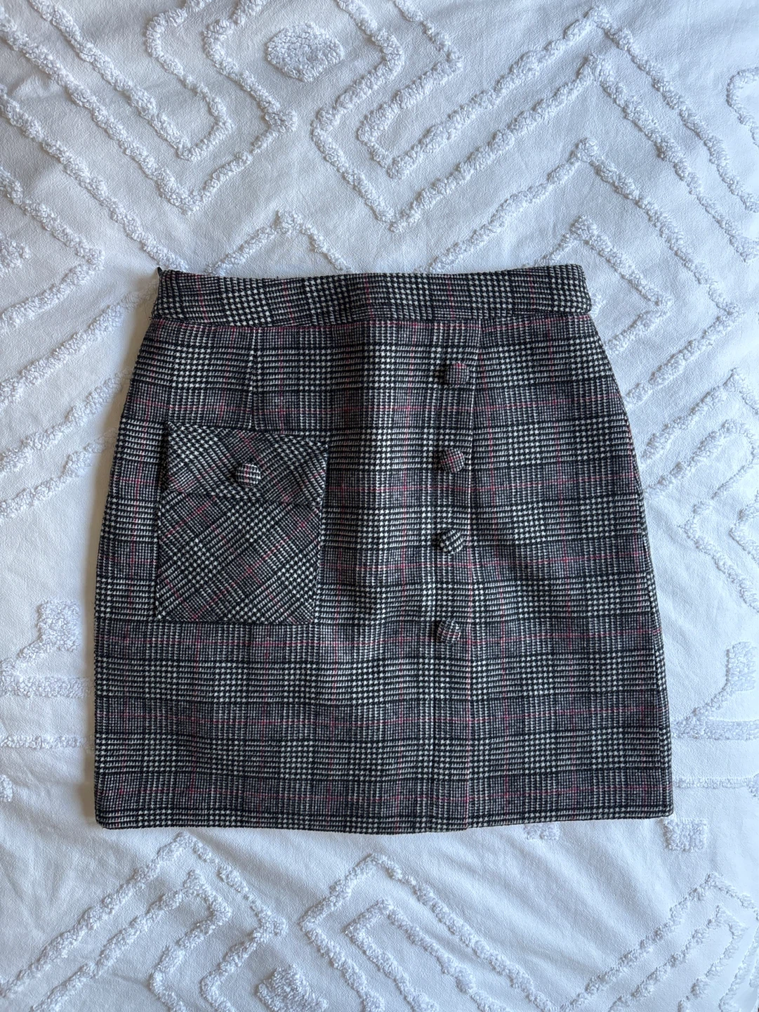 Theory Wool blended Plaid Skirt - Size Medium