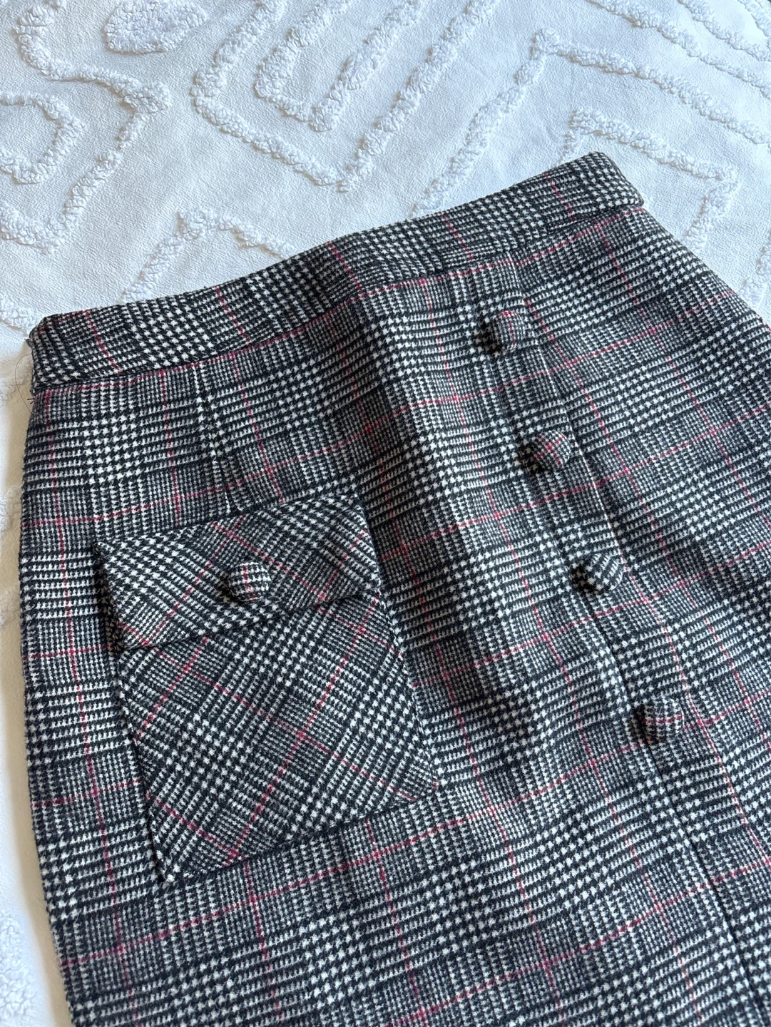 Theory Wool blended Plaid Skirt - Size Medium - photo 2