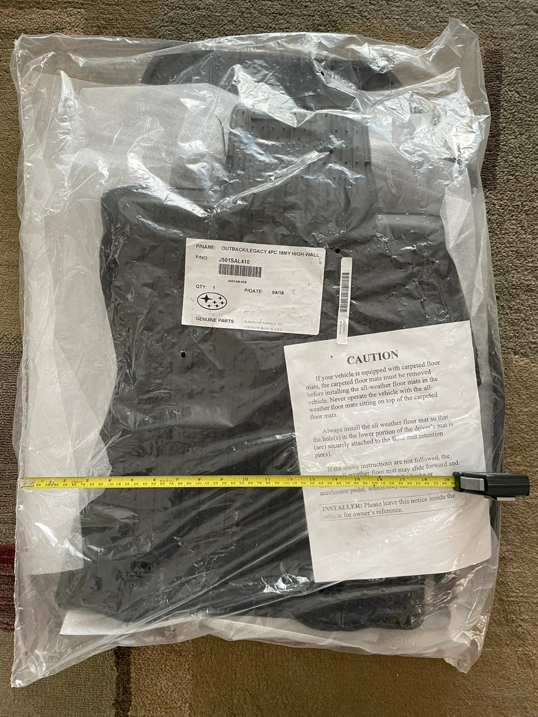 Subaru Outback/Legacy 4PC All-Weather Floor Mats - photo 3