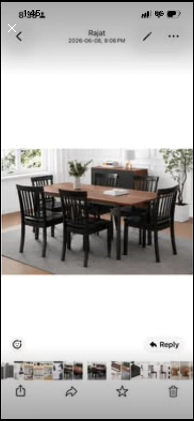 New Expandable Seven Piece Dining Table - Walnut Finish - photo 2