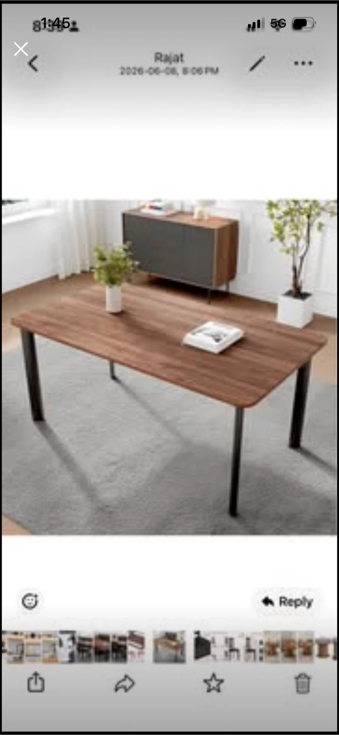 New Expandable Seven Piece Dining Table - Walnut Finish - photo 5