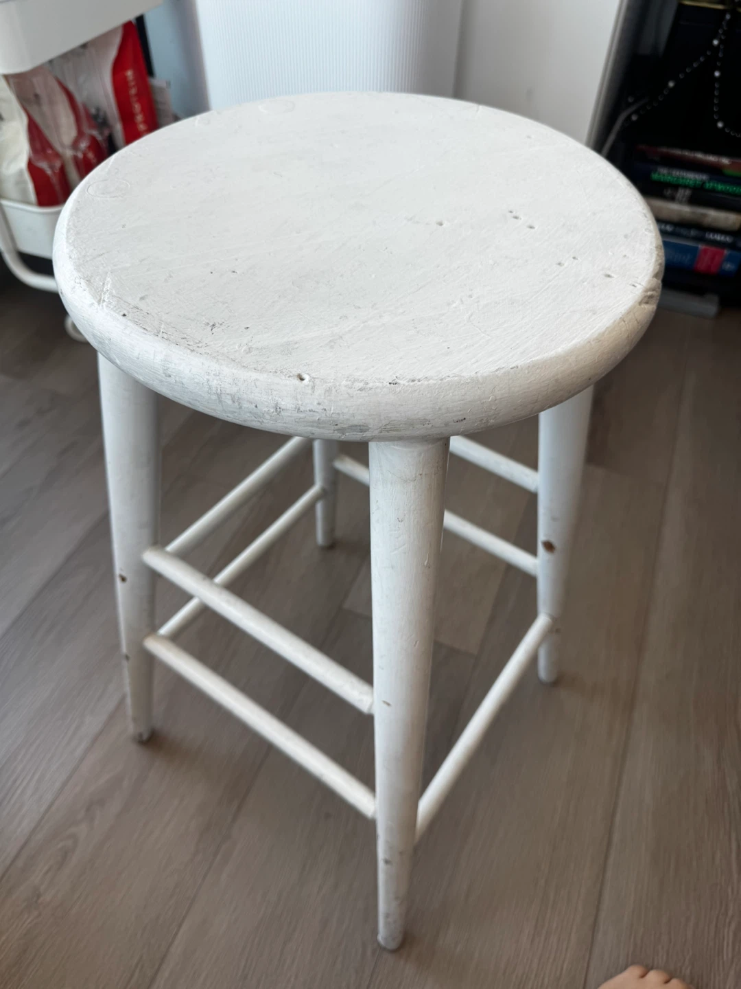 White Wooden Stool – Free