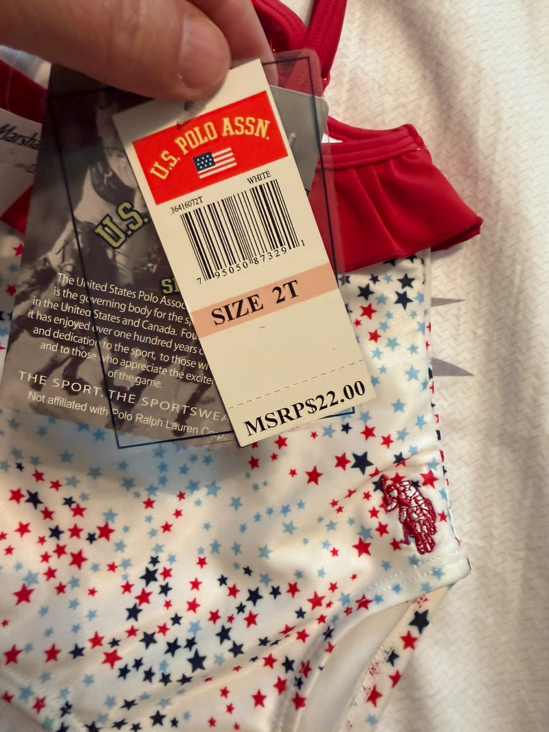 U.S. Polo Assn. Girls Swimsuit Size 2T - photo 3