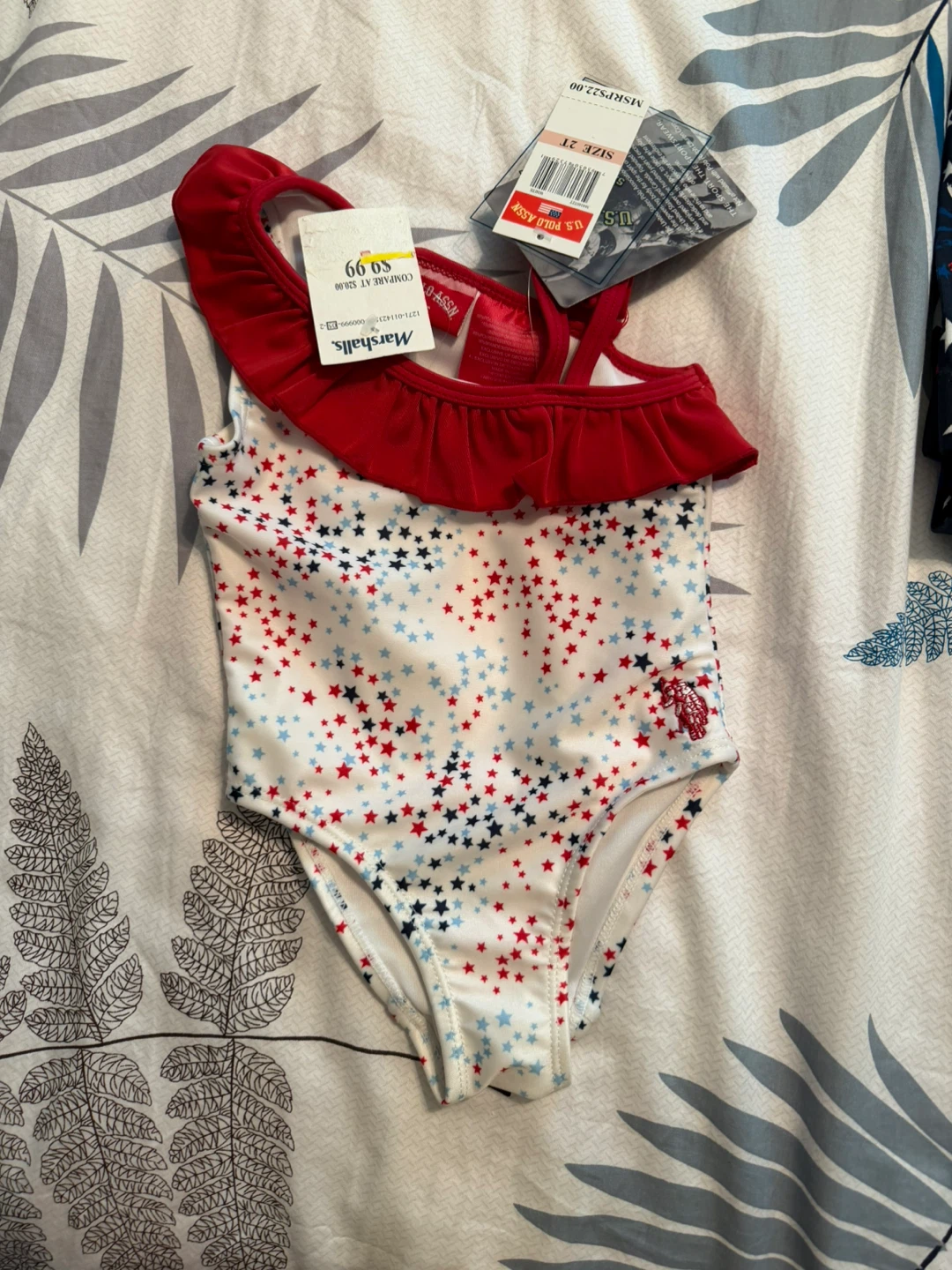 U.S. Polo Assn. Girls Swimsuit Size 2T