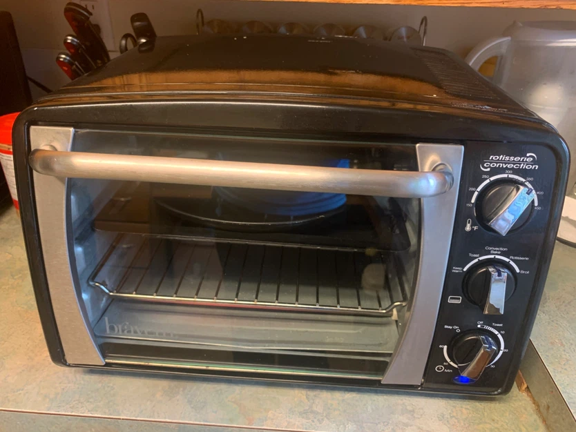 Black Rotisserie Convection Toaster Oven