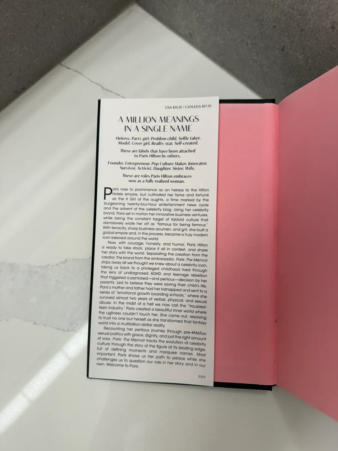 NEW Paris Hilton “Paris: The Memoir” Hardcover Book - photo 3