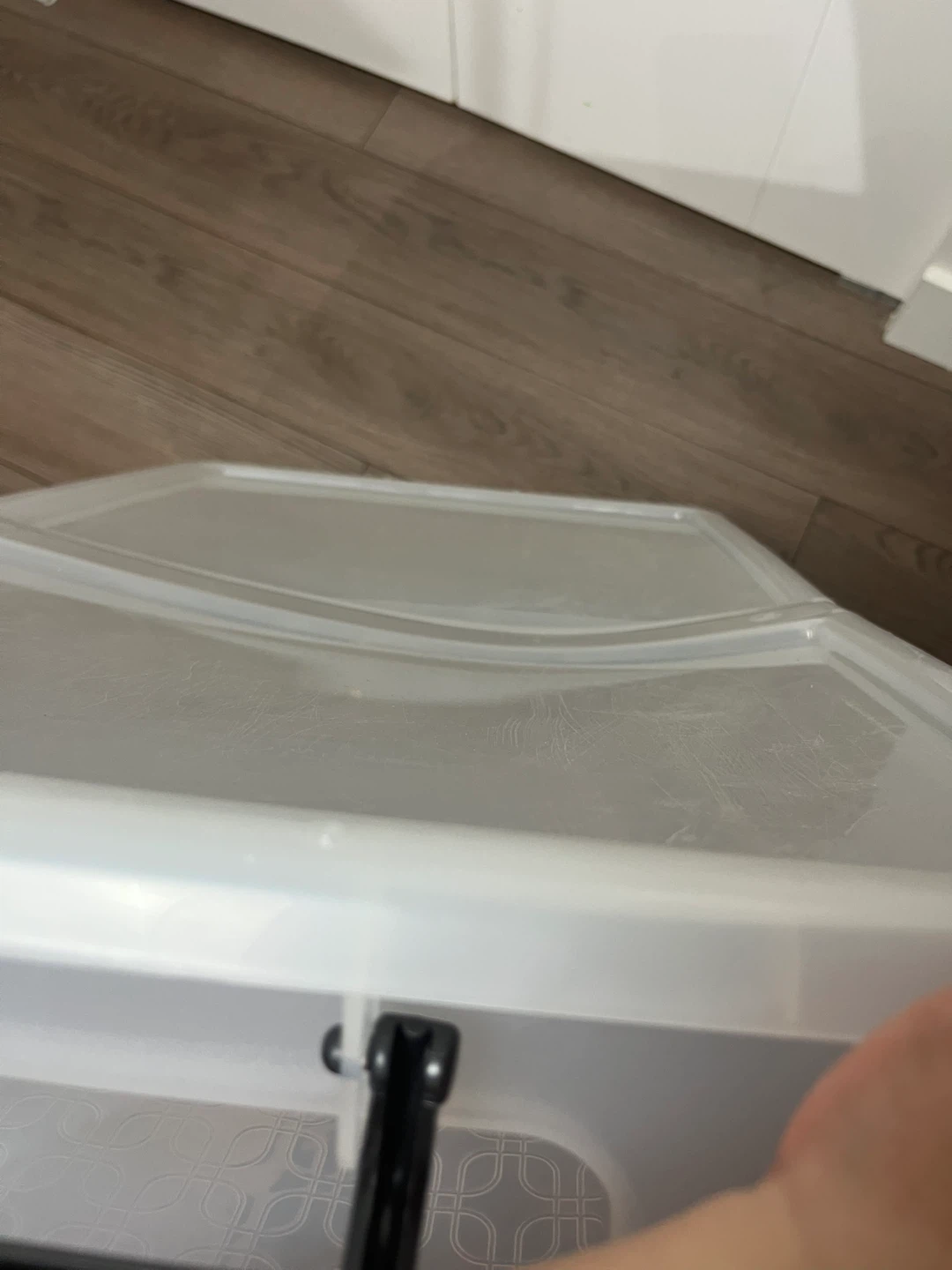 Clear Storage Bin with Wheels - photo 2
