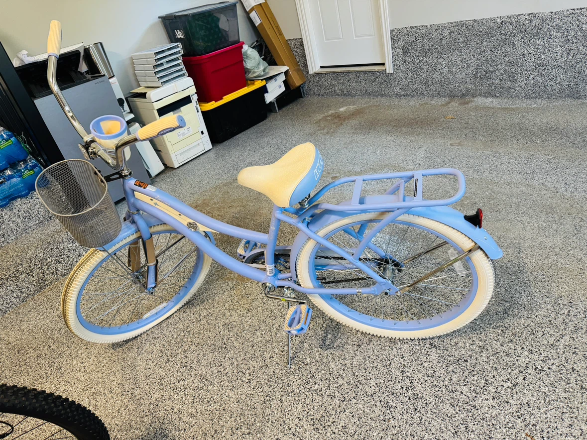 Lavender Cruiser Bicycle with Basket