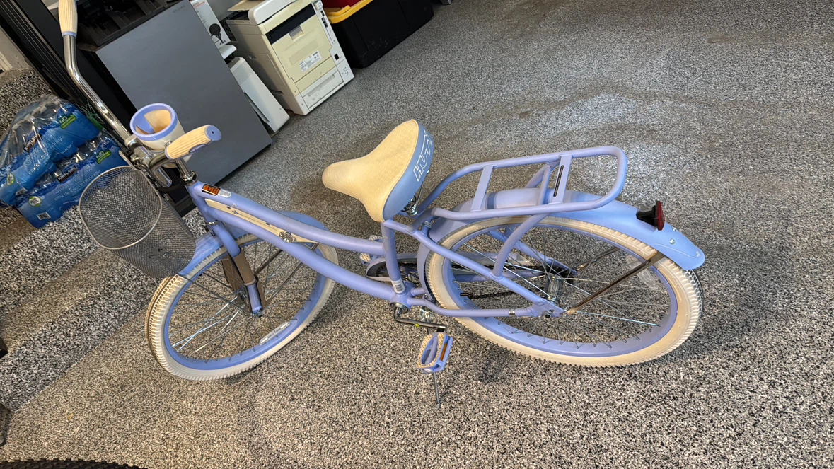 Lavender Cruiser Bicycle with Basket - photo 2