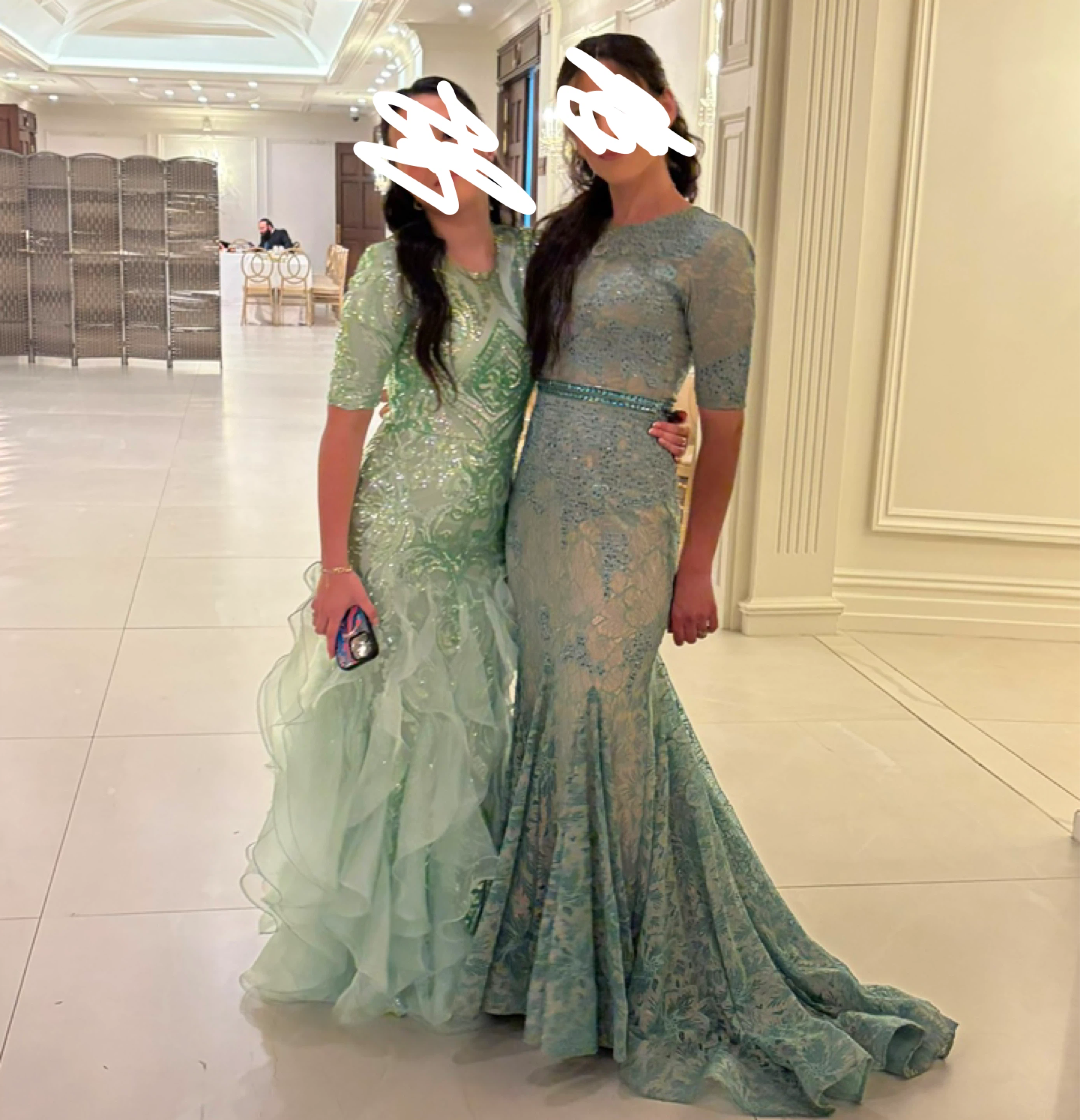 Mac Duggal - Elegant Mermaid Lace Evening Gown (right)
