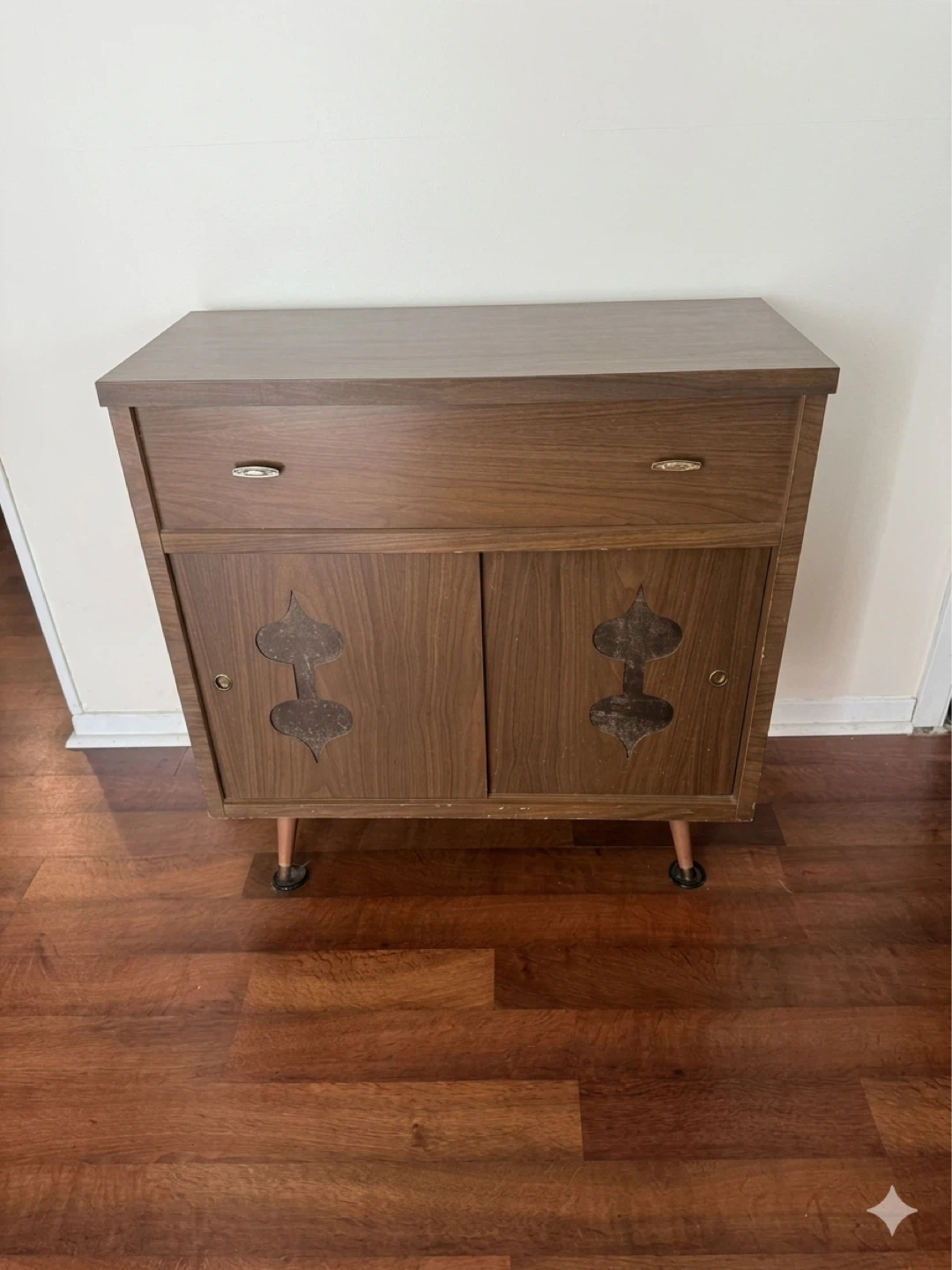 Vintage Wood Sideboard Cabinet with Drawer