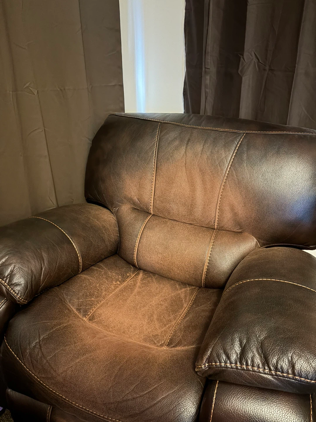 Brown Leather Power Recliner Armchair - photo 2