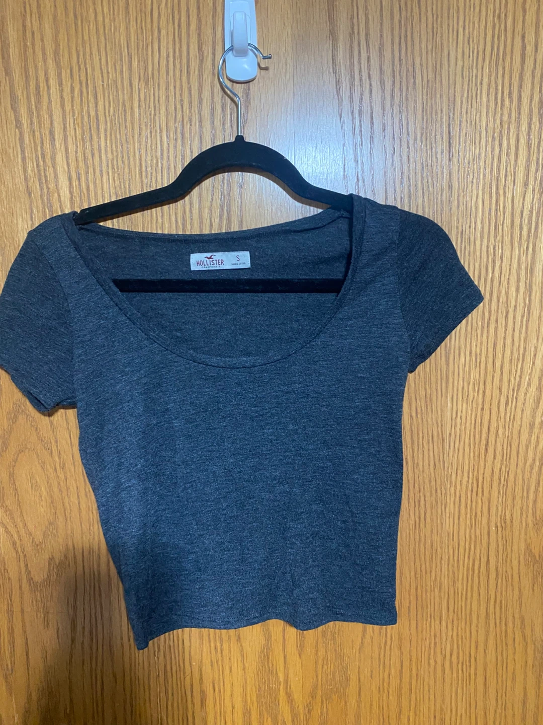 Hollister charcoal, gray scoopneck crop top - photo 2