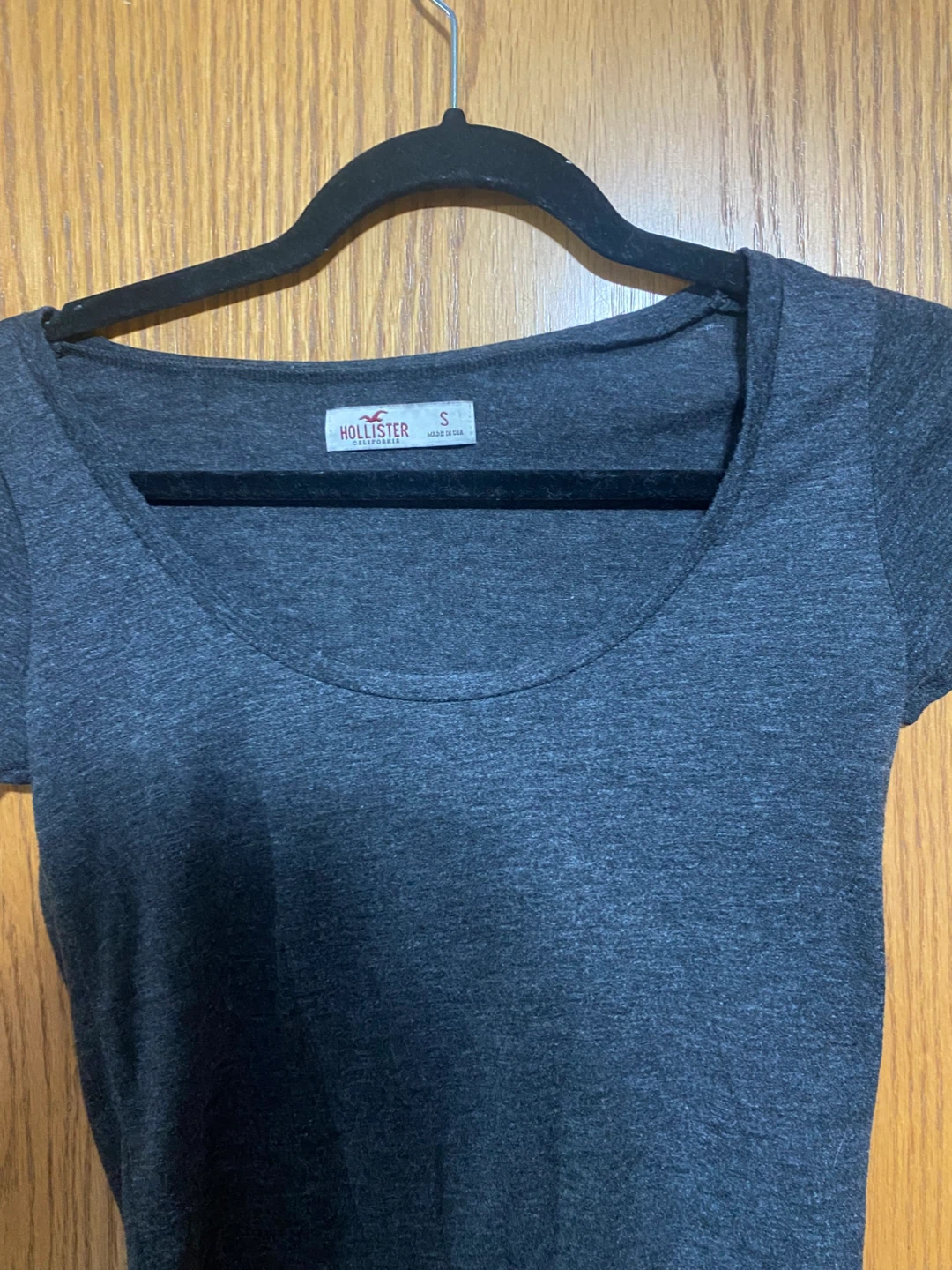 Hollister charcoal, gray scoopneck crop top - photo 3