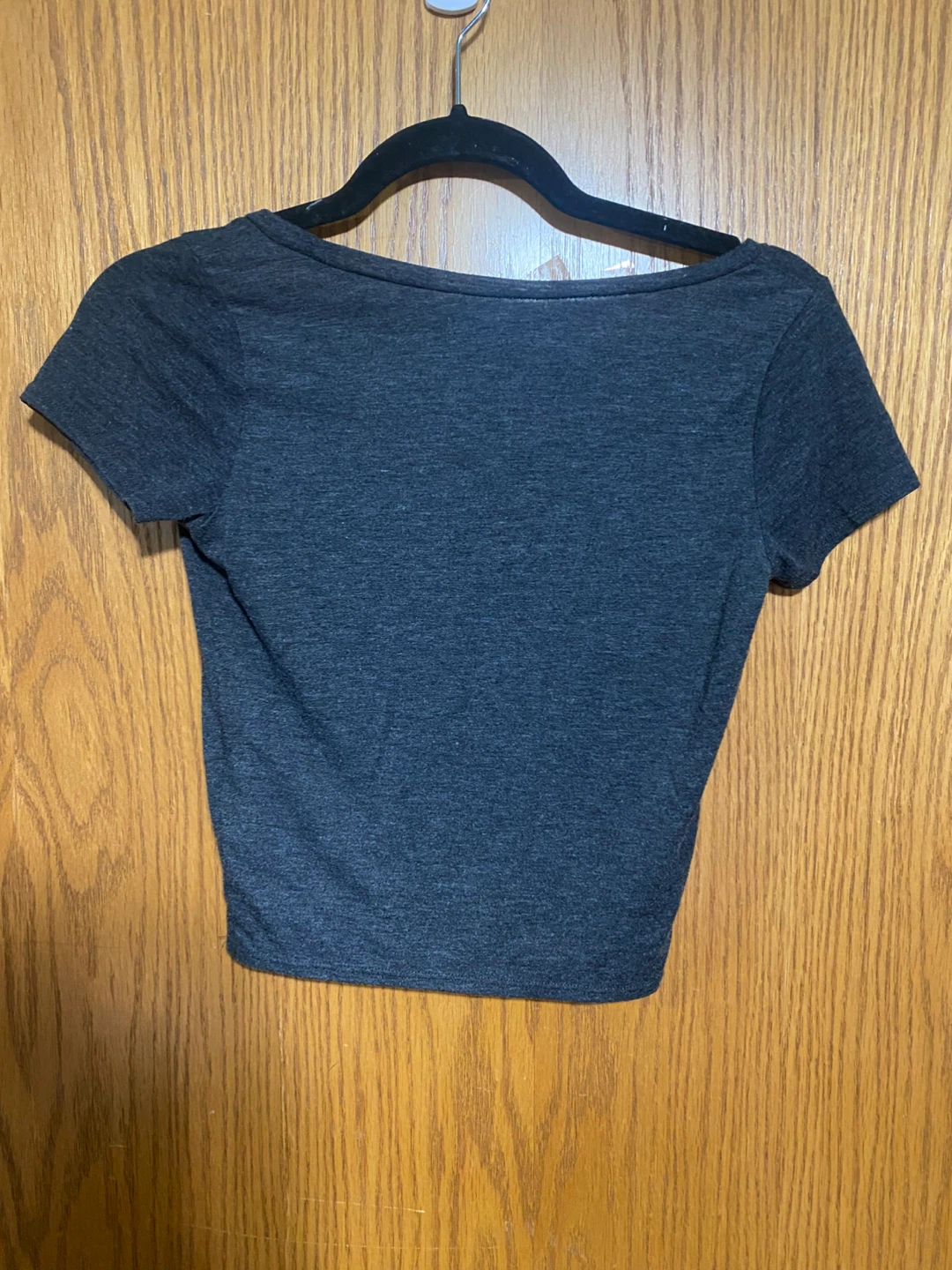 Hollister charcoal, gray scoopneck crop top - photo 4