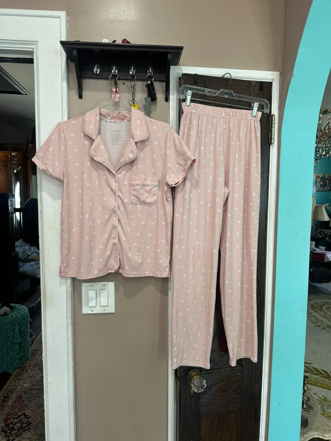 Nine West Pink Floral Pajama Set