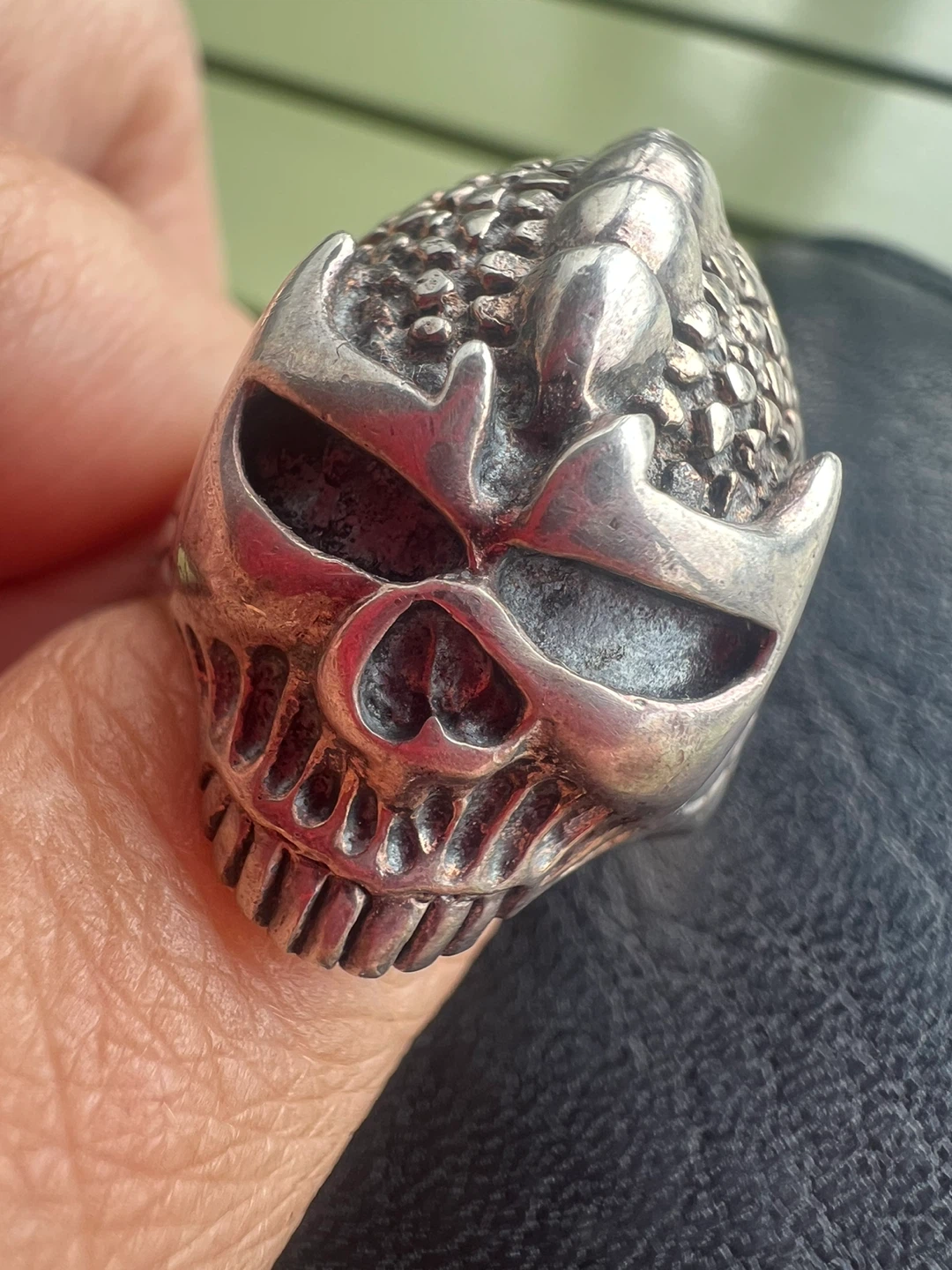 925 Sterling Silver Skull Ring - photo 3
