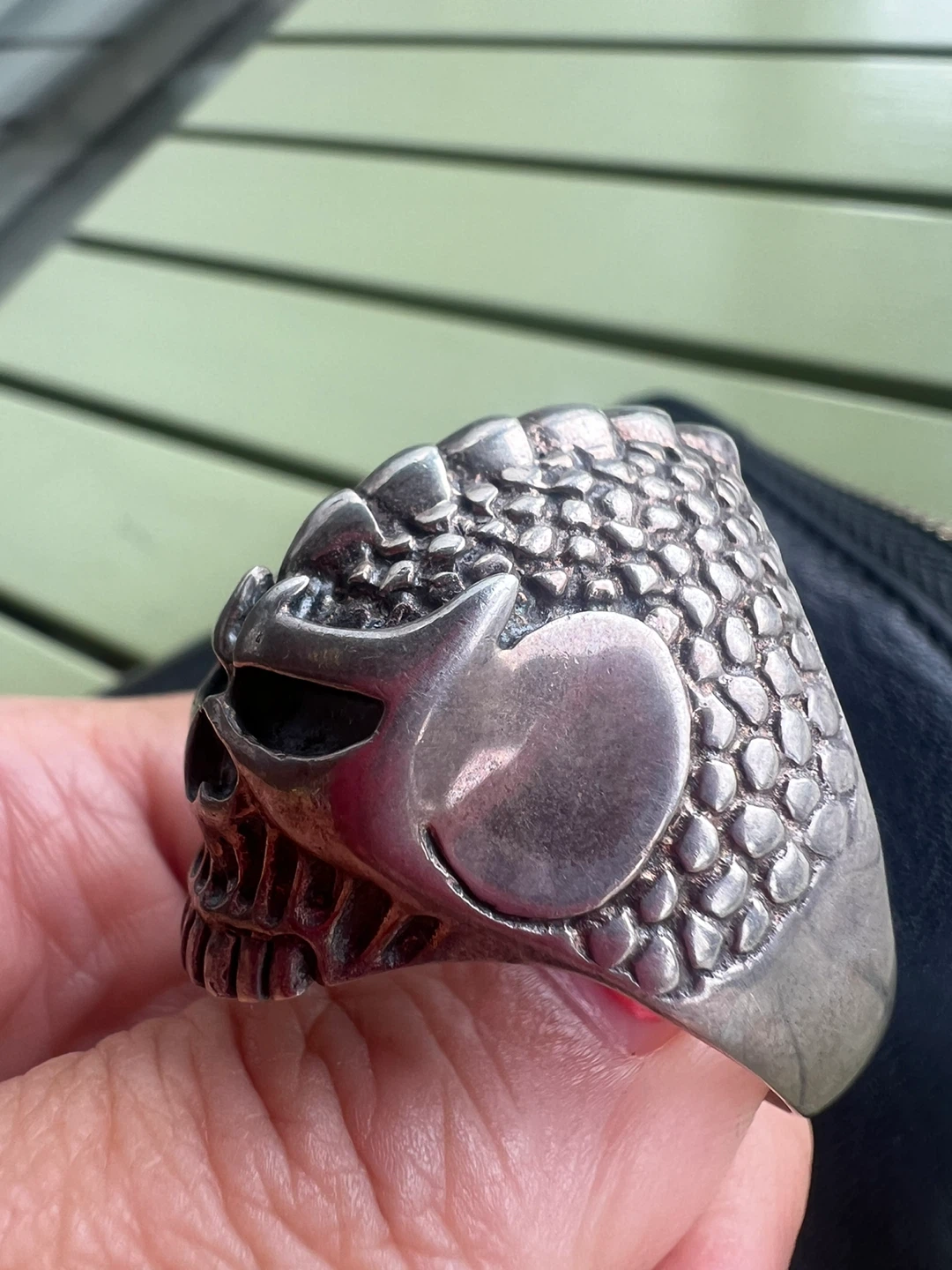 925 Sterling Silver Skull Ring - photo 4