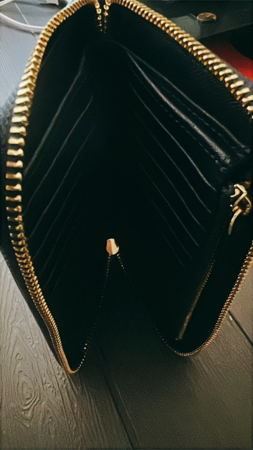 Tory Burch Black Leather Zip Around Wallet - photo 5