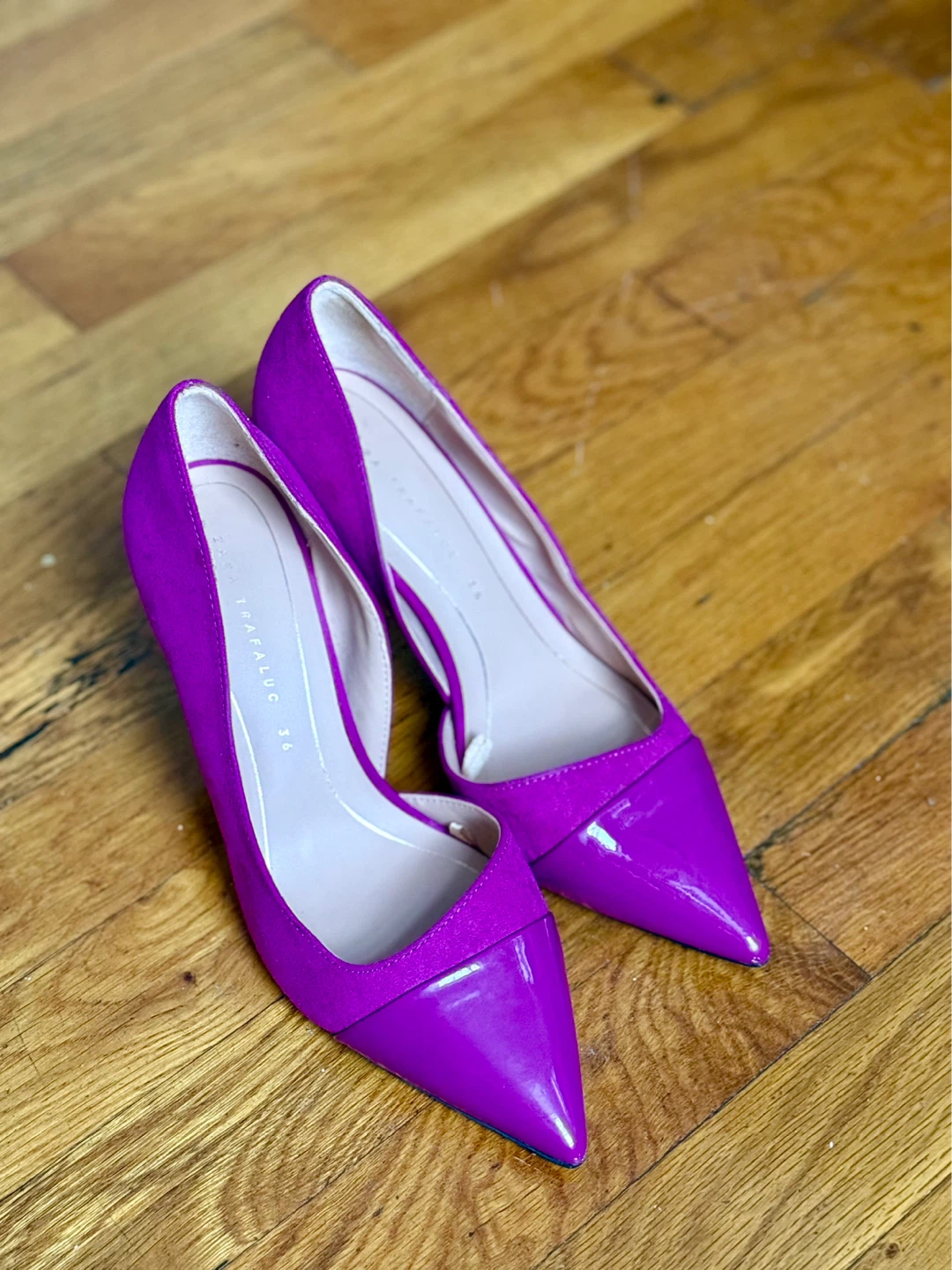 Zara Trafuluc Purple Pointed Toe Heels