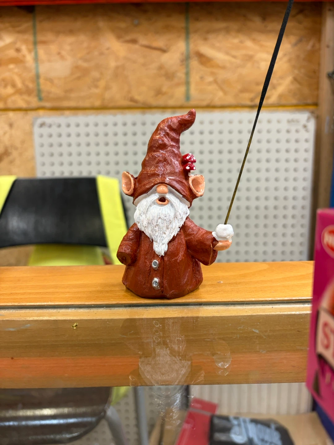 Decorative Gnome Figurine Holding Incense Stick - photo 2