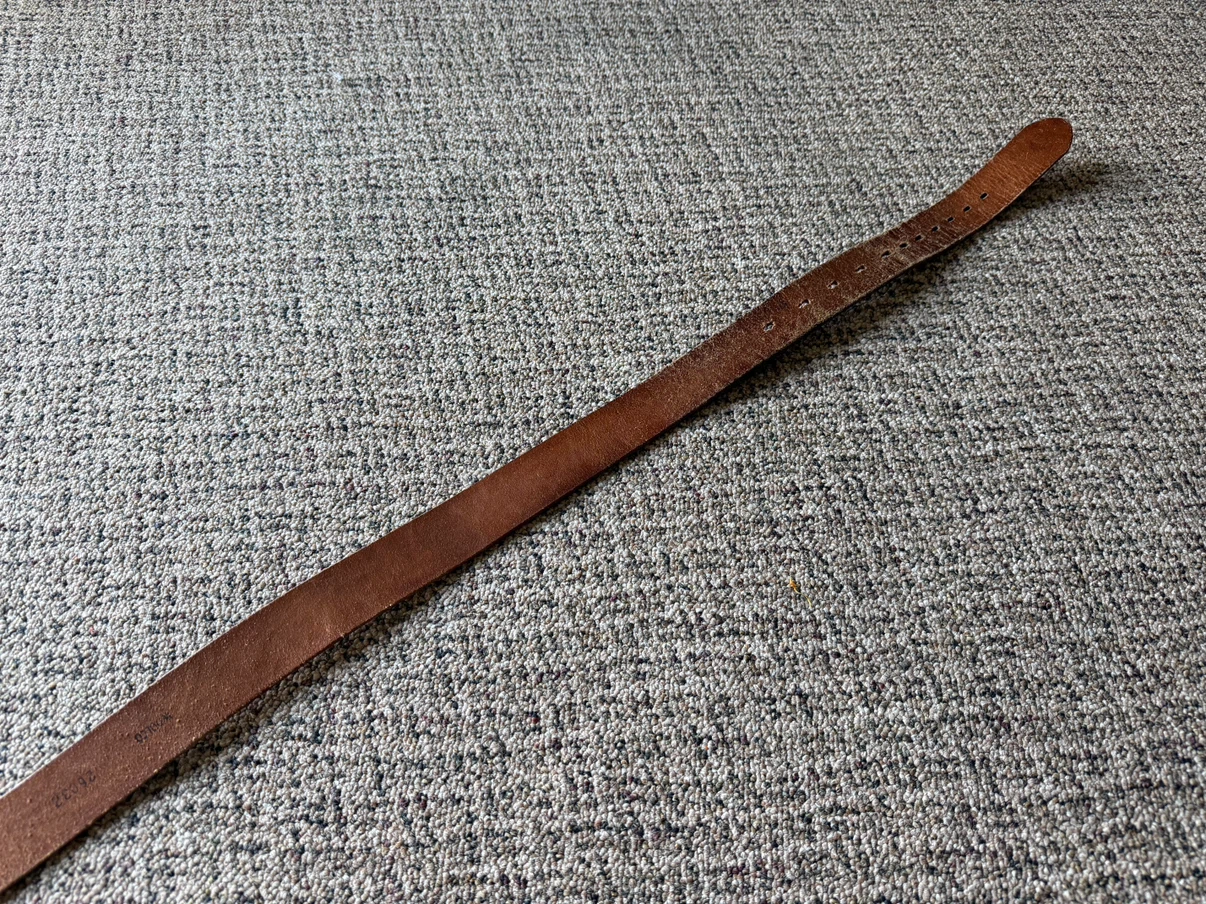 Vintage Woolco genuine leather tooled western belt - photo 5