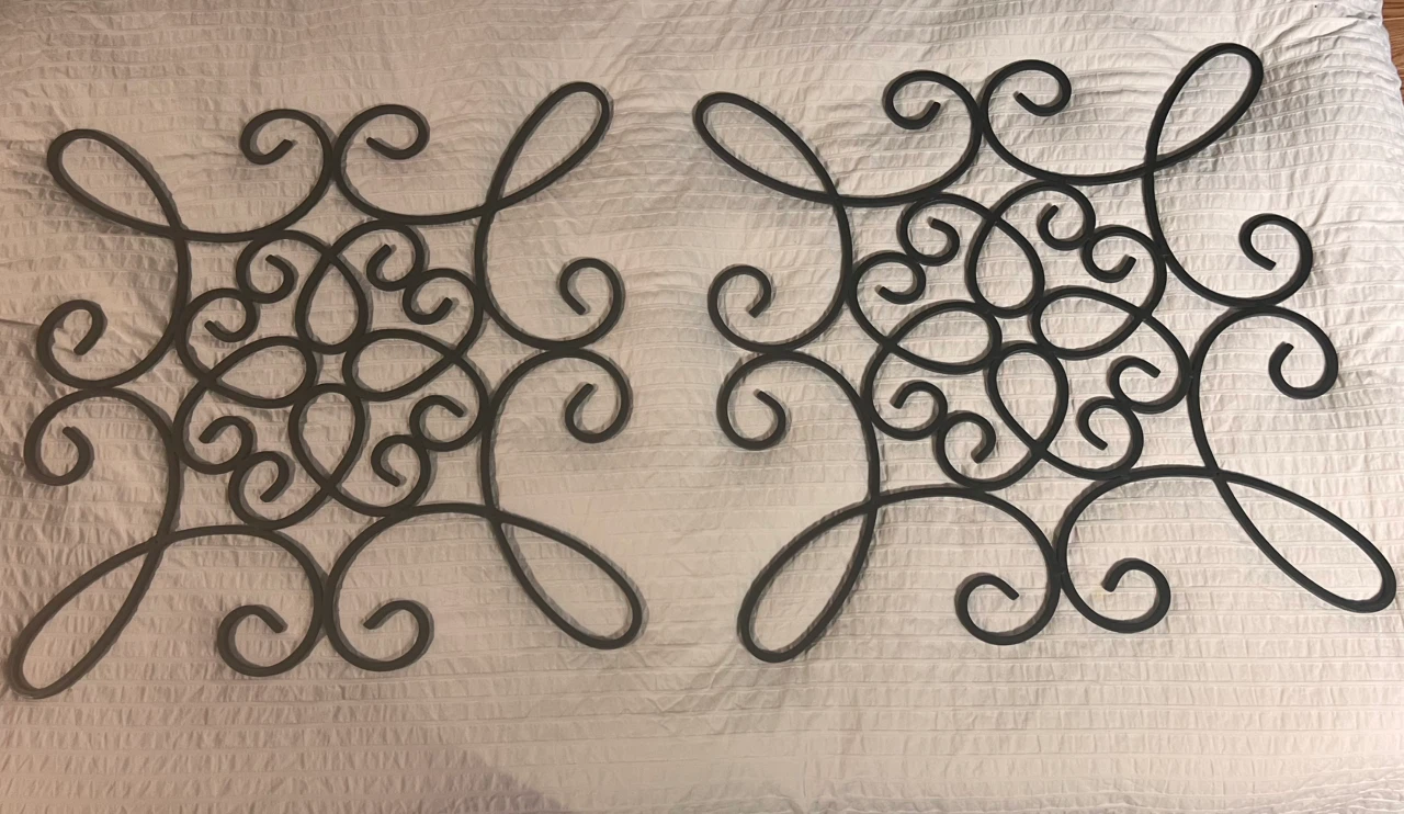 Ornate Scroll Cast Iron Wall Art (set of 2)
