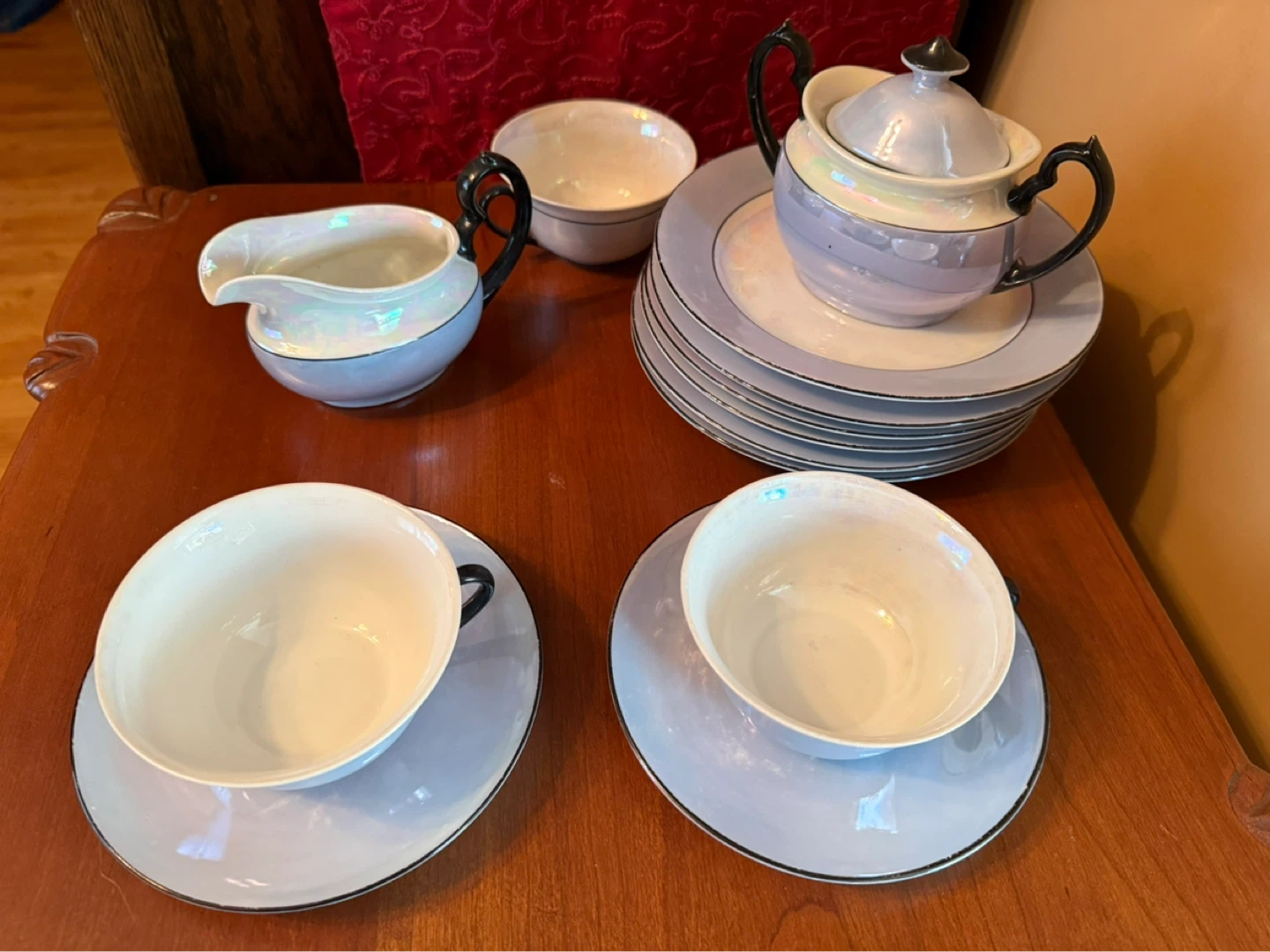Vintage Lusterware Teacup and Saucer Set