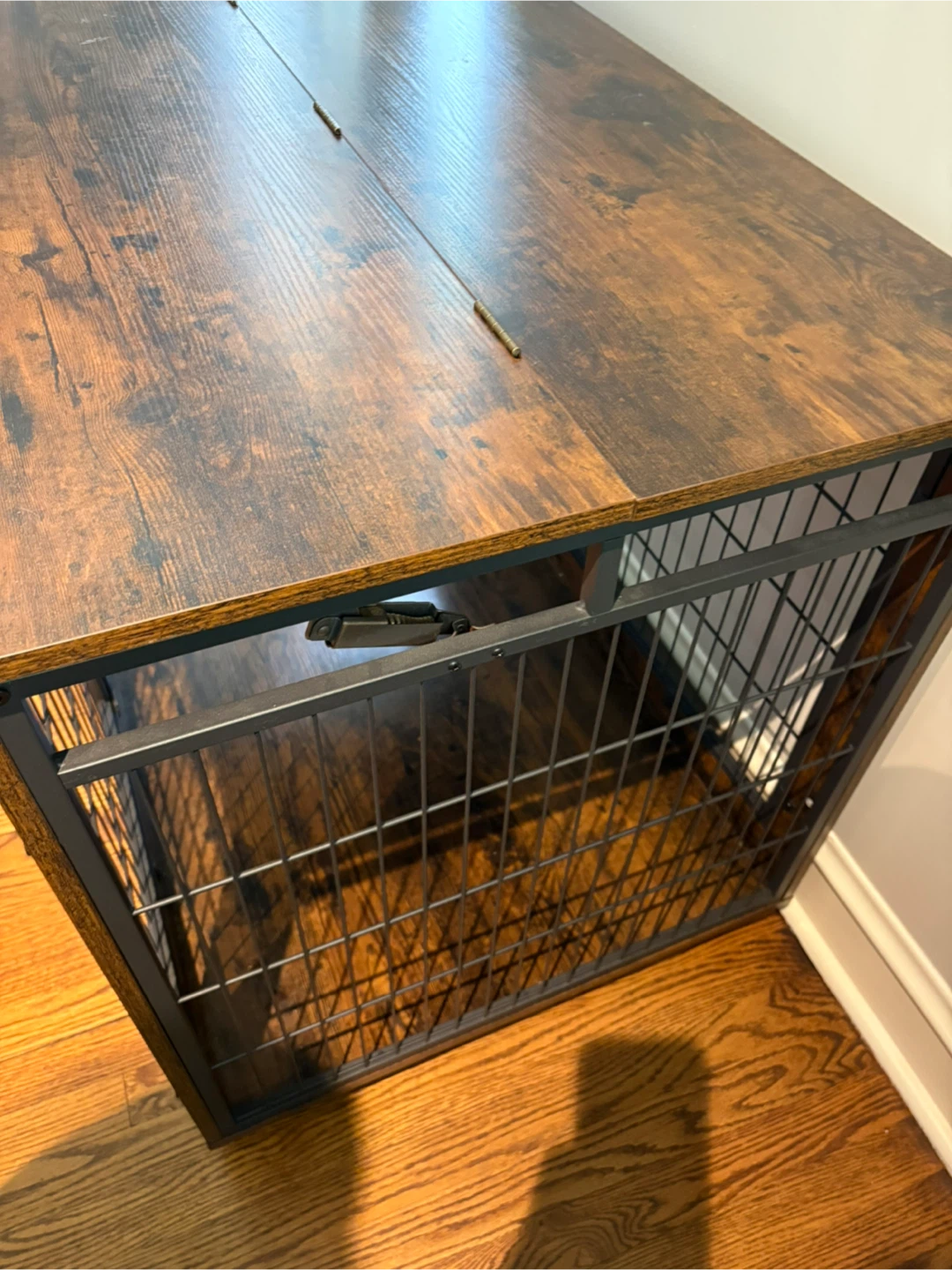 XL dog crate, wood/metal, rolling - photo 4