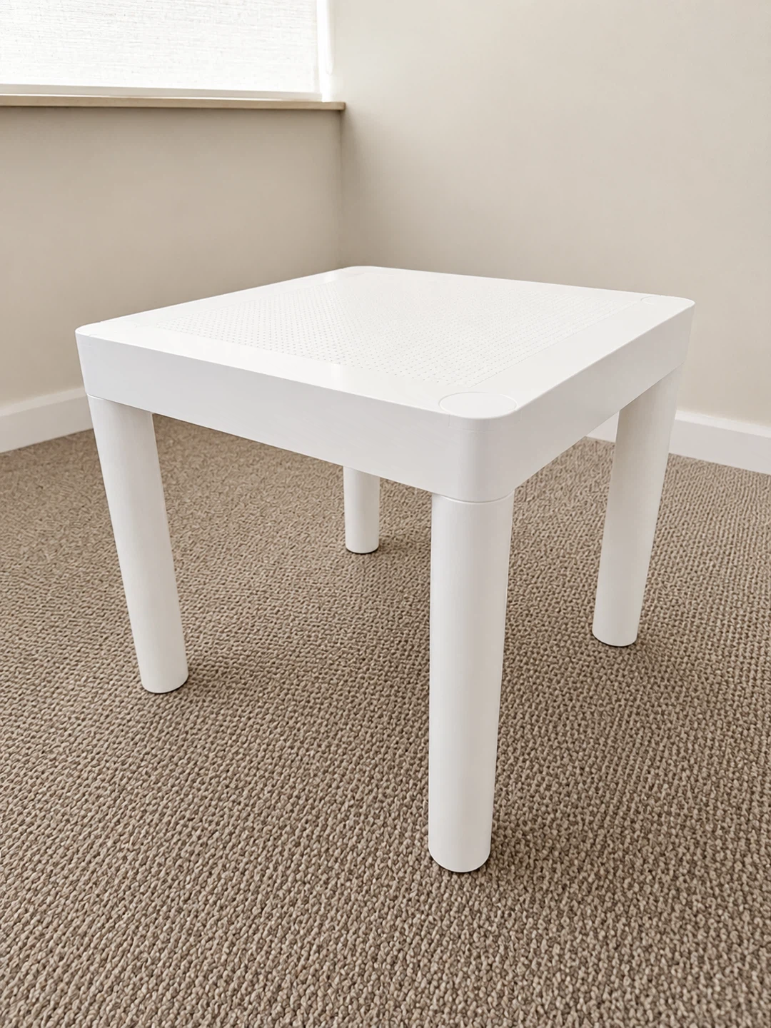 LACK White Side Table with Lamp - photo 2
