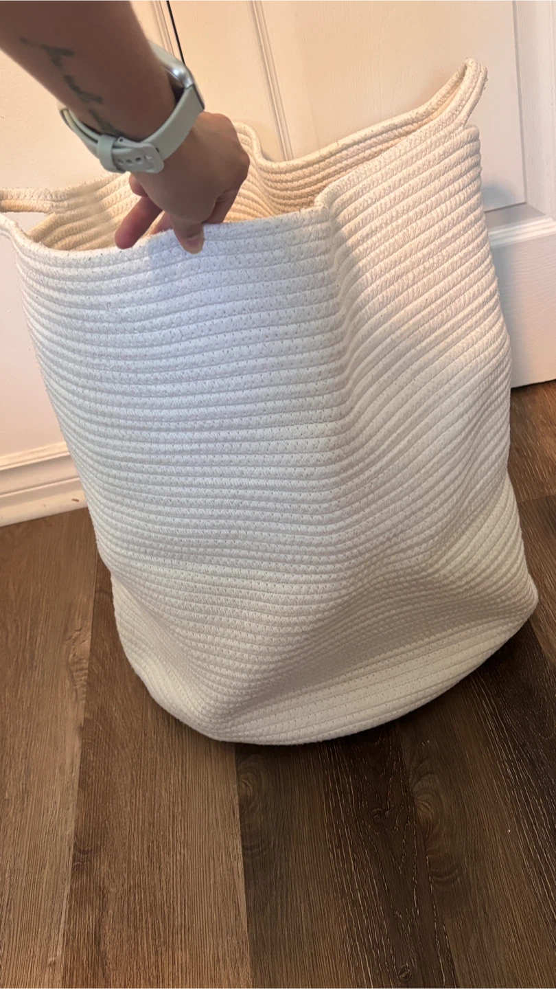 White laundry basket