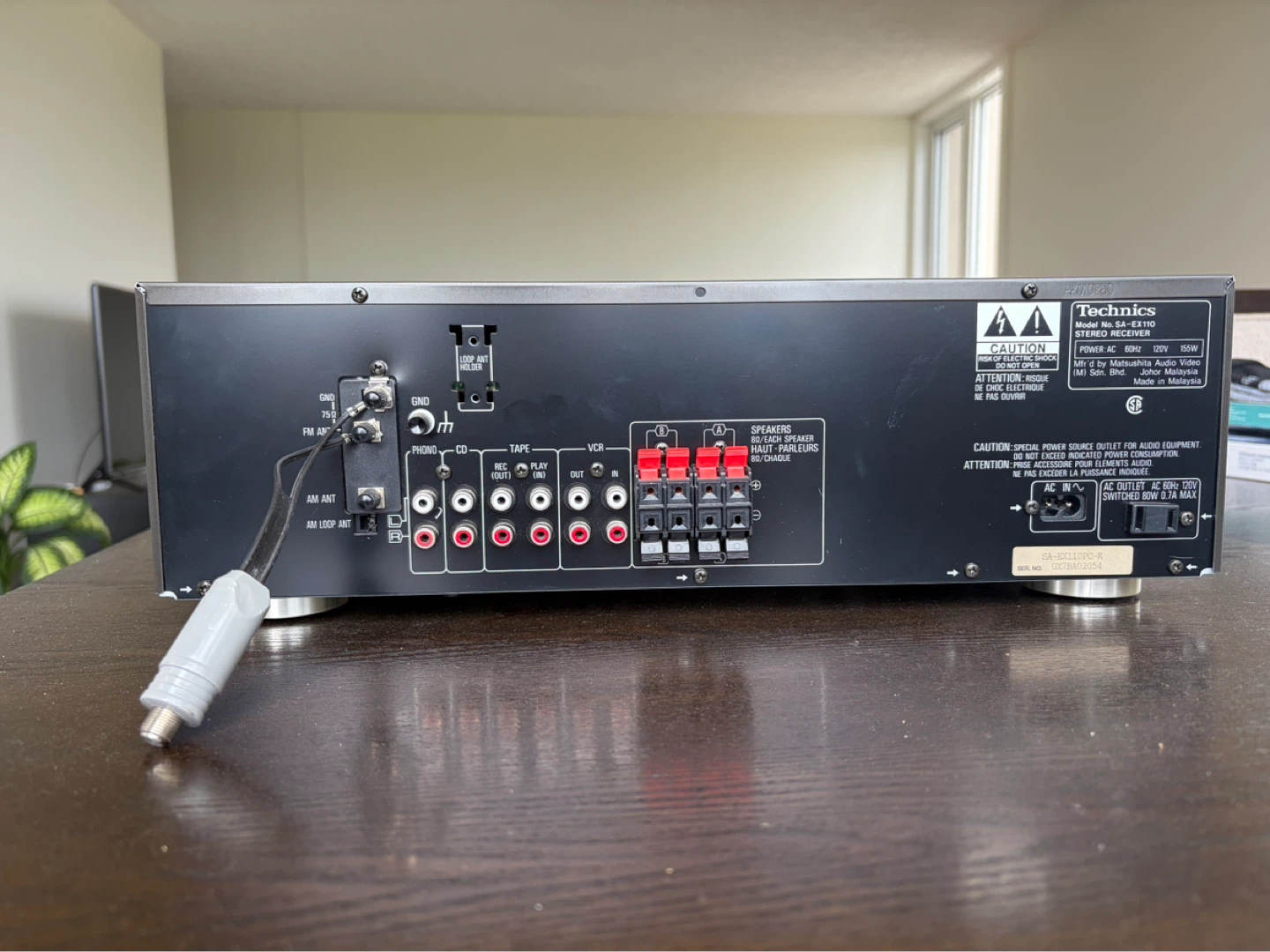 Technics SA-EX110 AV Control Stereo Receiver - 100W x 2 - photo 2