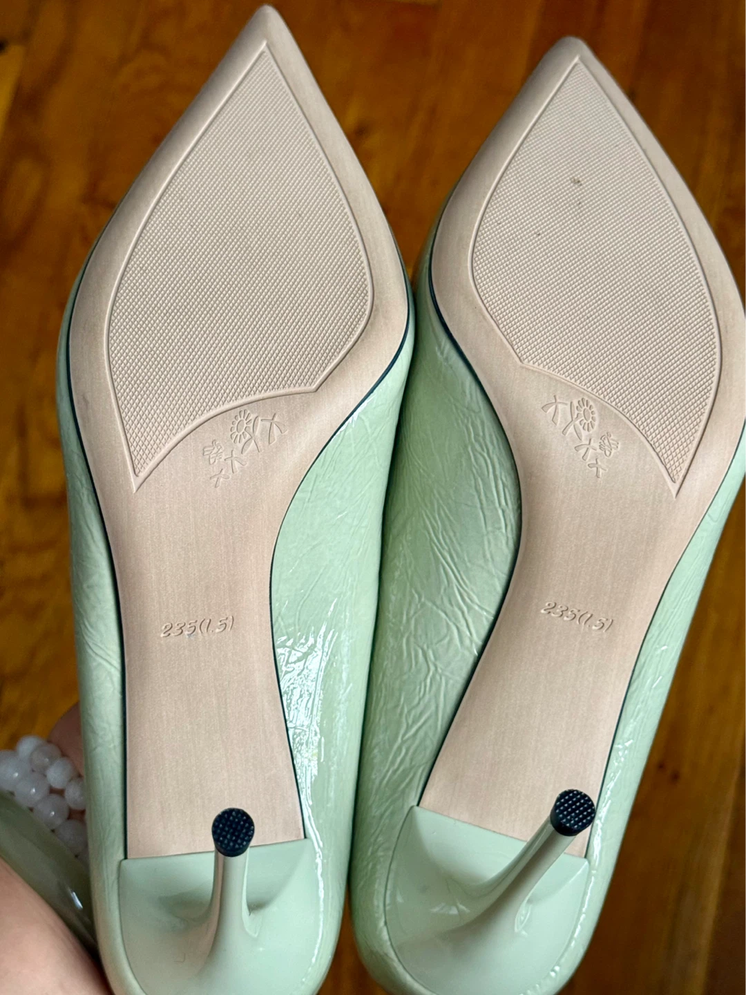 Brand New mint Green Patent Heels - photo 4