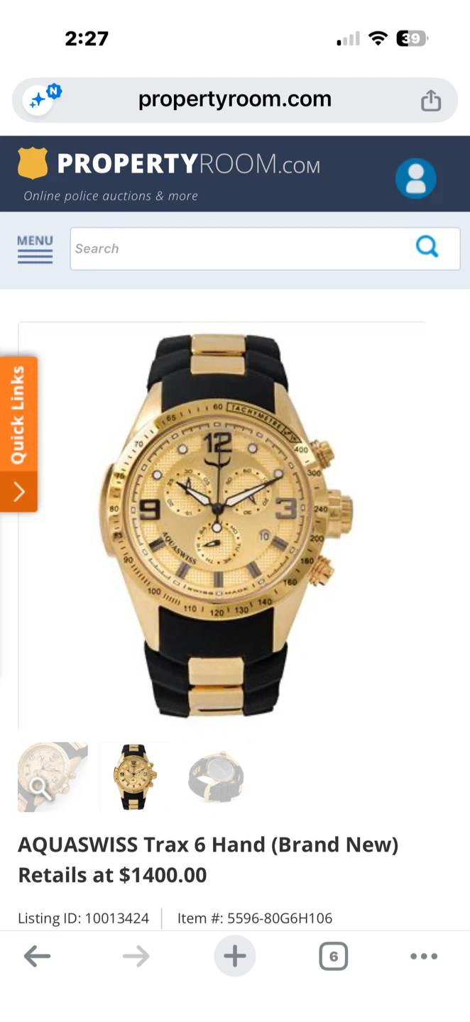 Aquaswiss Gents Gold Dress Watch - photo 2
