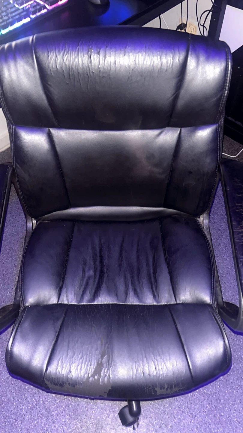 Black Faux Leather Office Chair