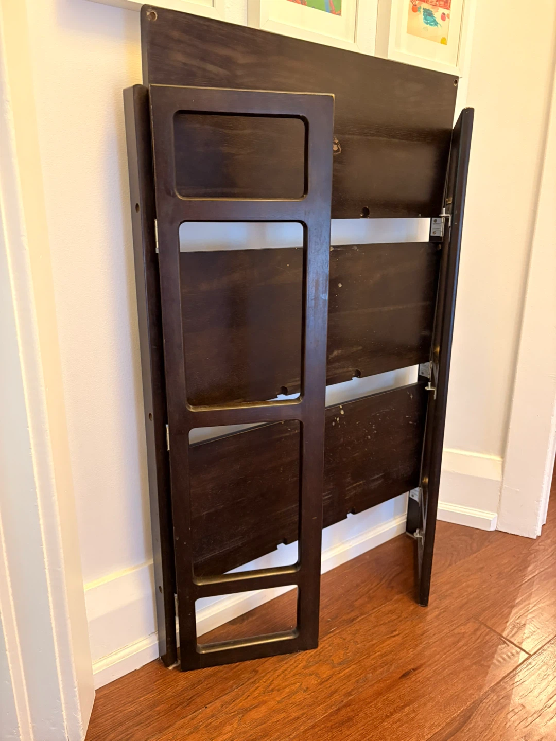 Dark Wood Folding Bookshelf - photo 2