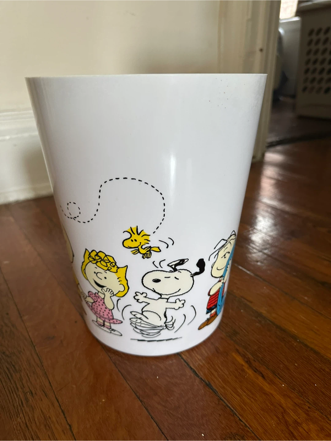 Peanuts Characters Plastic Trash Can
