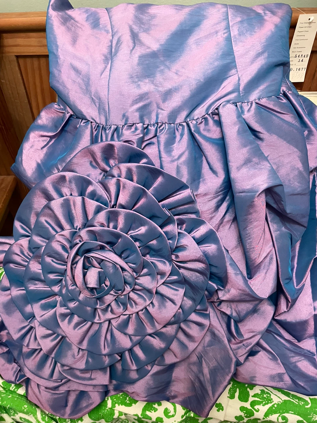 Girls Lavender Iridescent Dress with Bolero Jacket