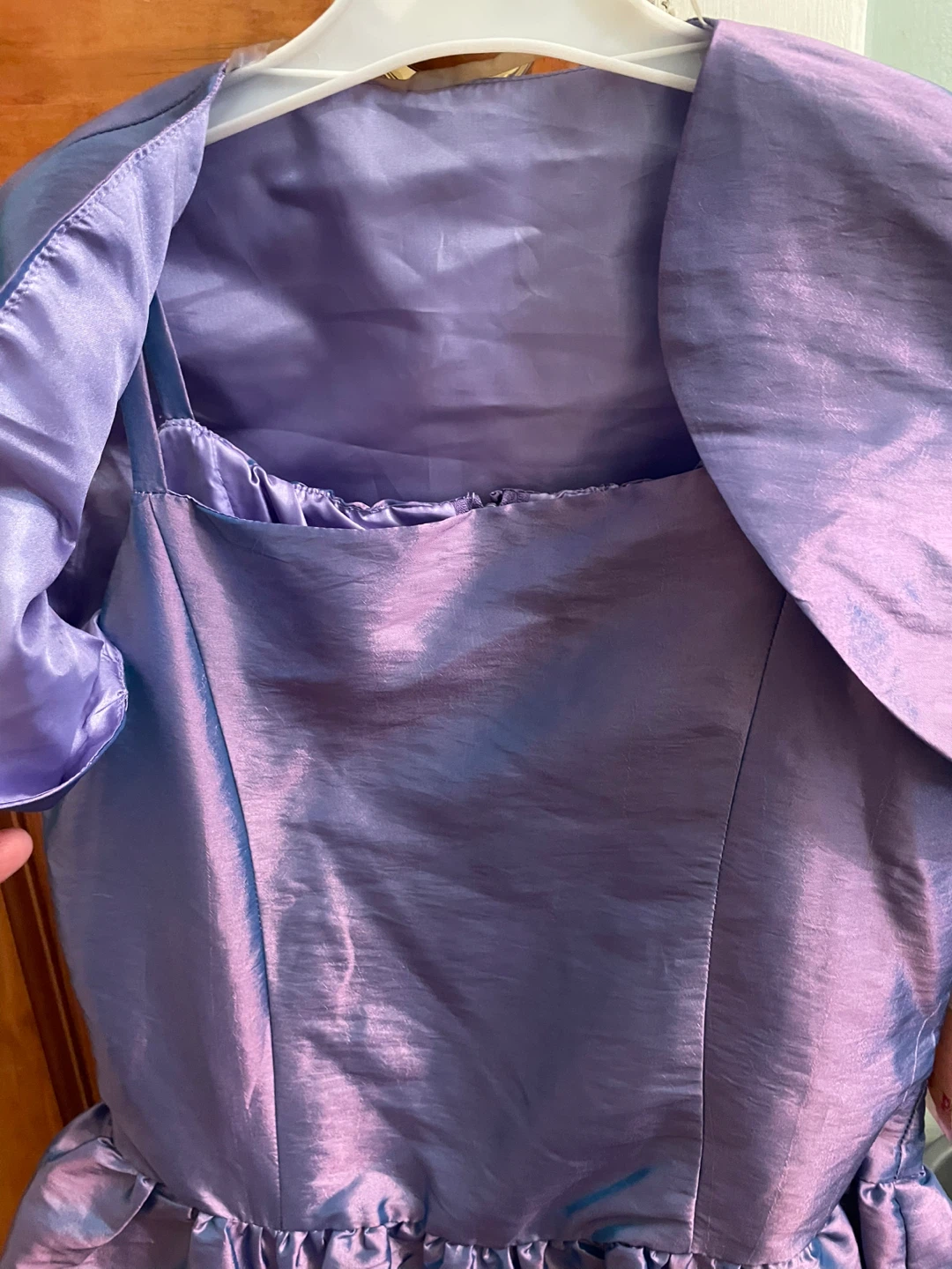 Girls Lavender Iridescent Dress with Bolero Jacket - photo 3